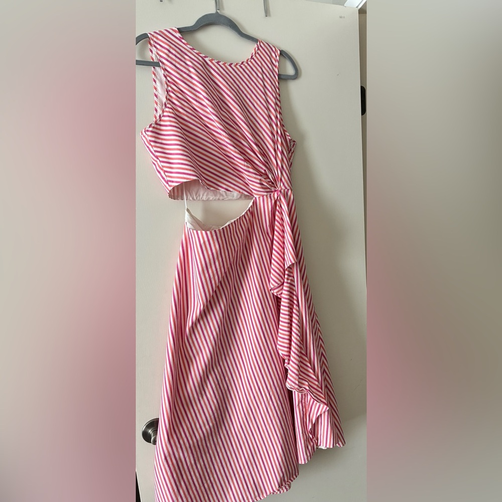 J. Crew Pink and White Striped Collection Dress - Picture 3 of 8